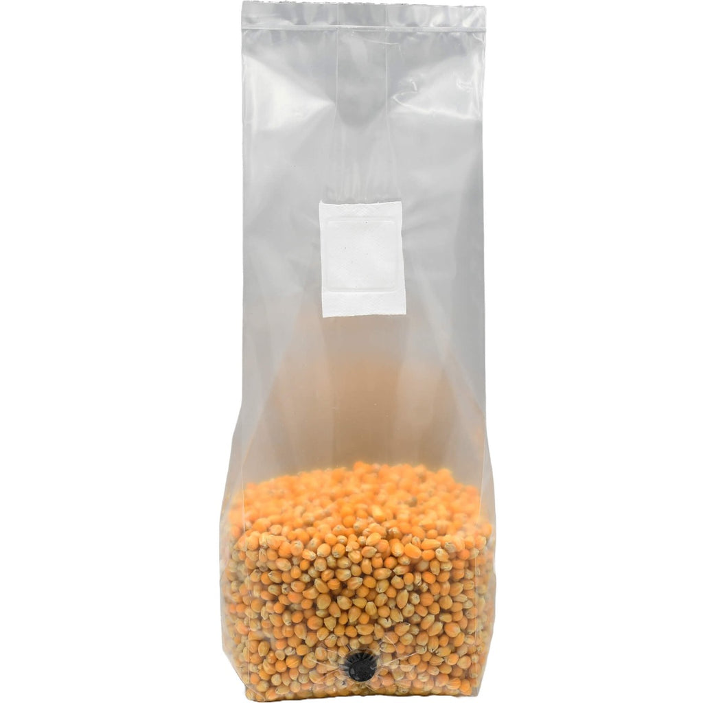 popcorn mushroom substrate grow bag standing front