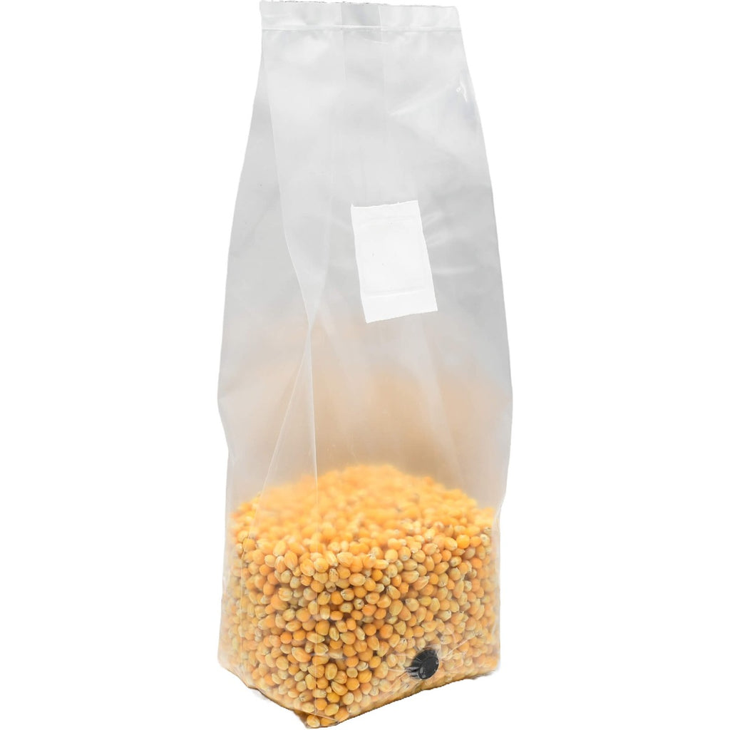 popcorn mushroom substrate grow bag standing right